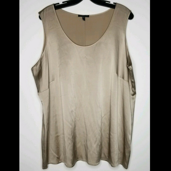Eileen Fisher Tops - EILEEN FISHER Silk Spandex Stretch Scoop Neck Top